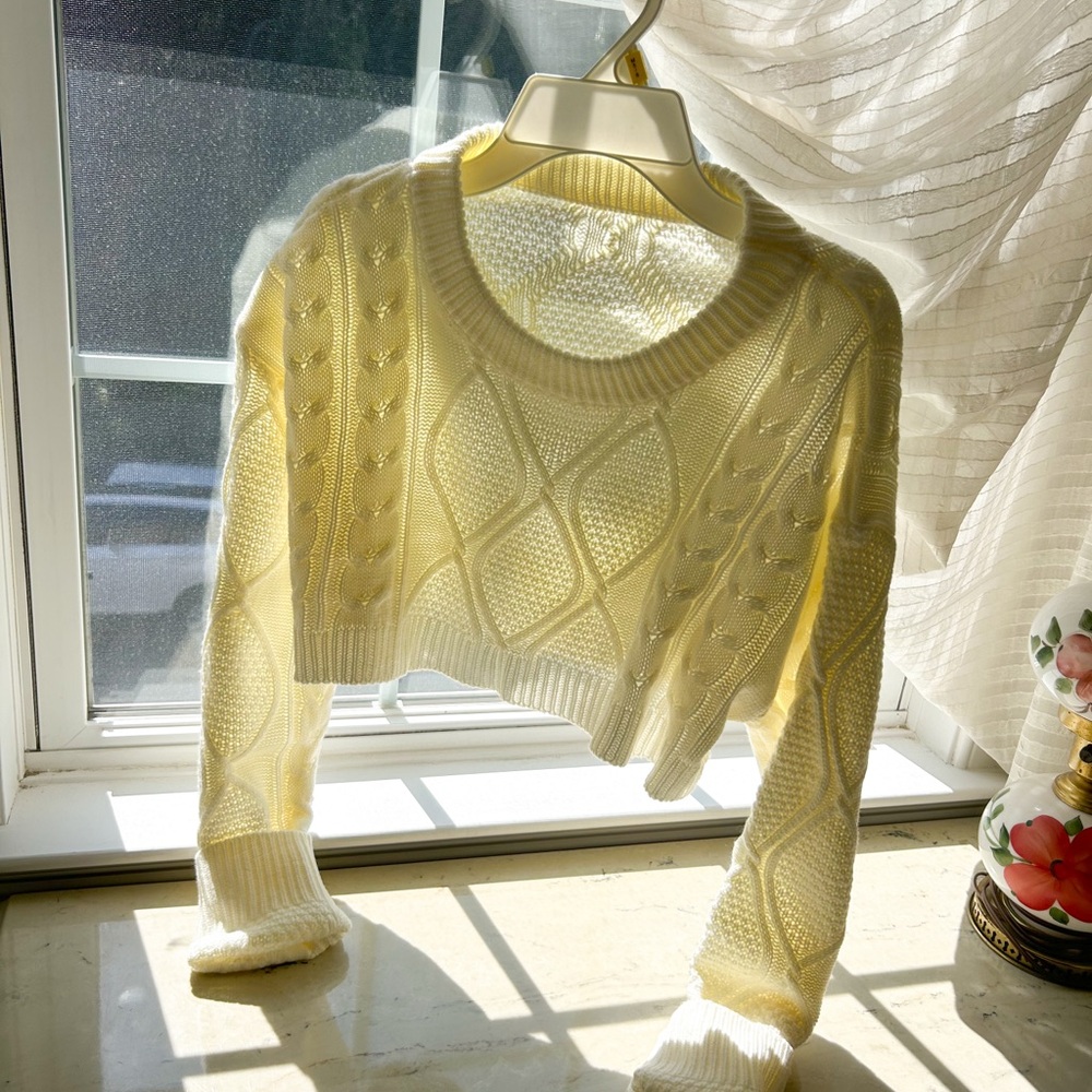 Cream Cable Knit Sweater
